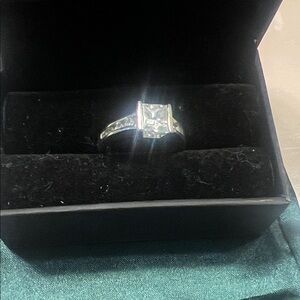 Lia Sophia Silver Ring with Clear Gemstone